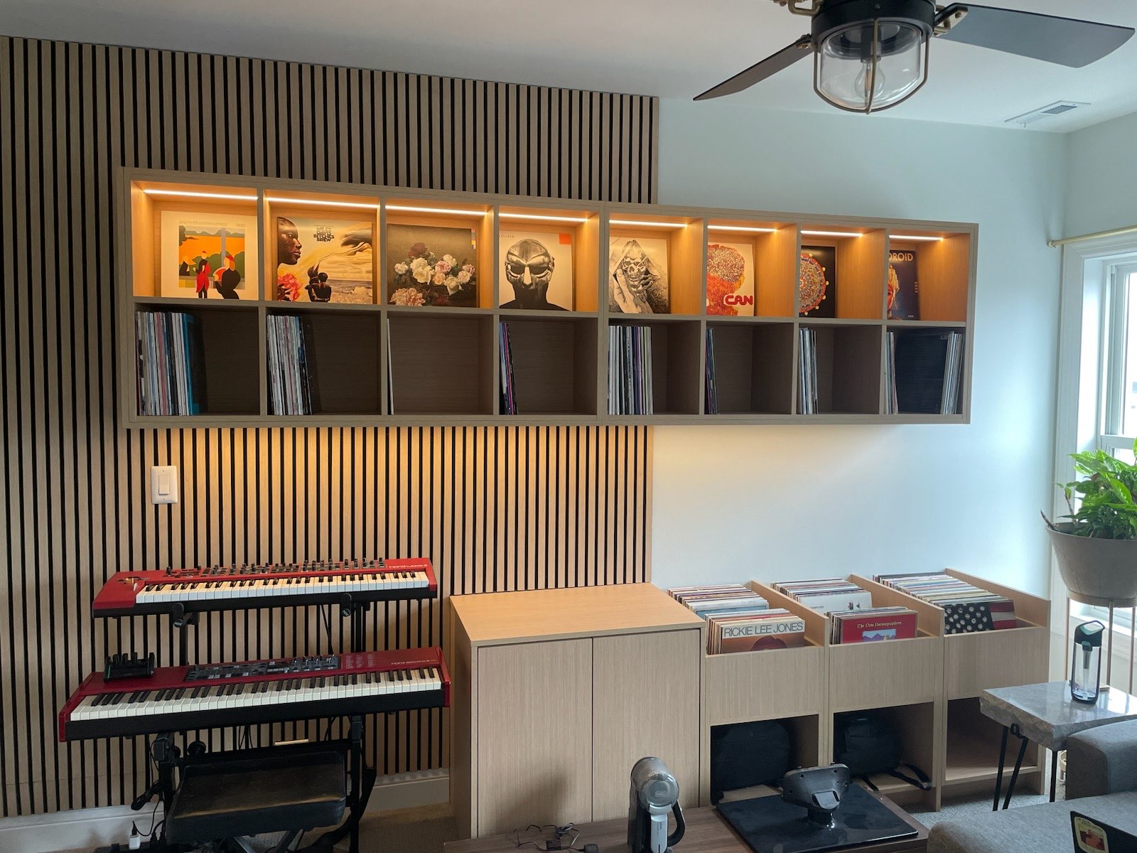 Record Lounge and Media Wall